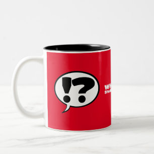Taza Bicolor ¿QUÉ? Studio Coffee Red