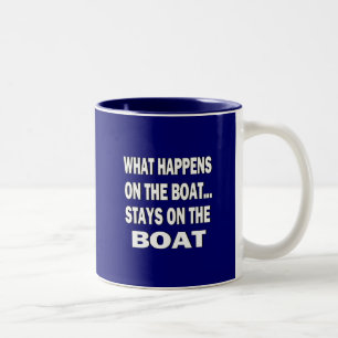Taza Bicolor Qué sucede en las estancias del barco en el barco