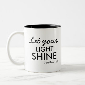 Taza Bicolor Que tu luz brille la biblia personalizada cristian