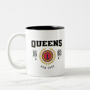 Taza Bicolor Queens New York 1683 Black