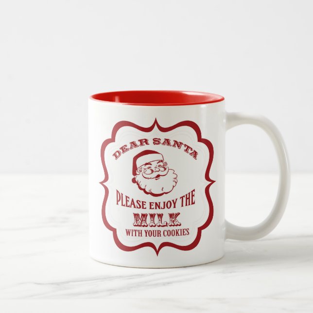 Taza Bicolor Querida leche de Santa (Derecha)
