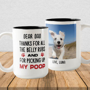 Taza Bicolor Querido padre del perro - Divertido Personalizado 