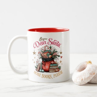 Taza Bicolor Querido Santa, Más Libros Por Favor