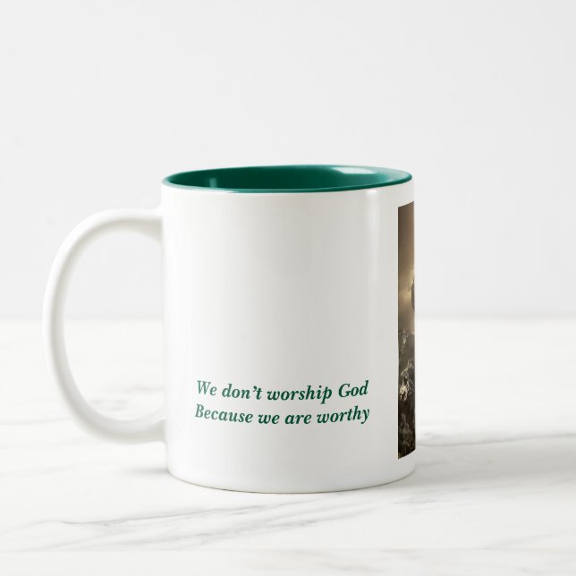 Taza Bicolor Quién es digno (Izquierda)