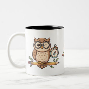 Taza Bicolor ¿QUIÉN ESTÁ LISTO PARA LA ESCUELA? Ilustración de