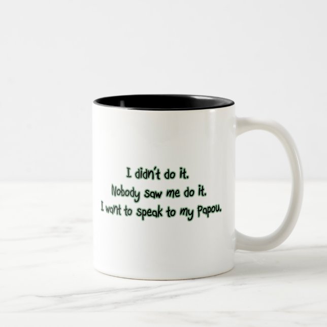 Taza Bicolor Quiera hablar a Papou (Derecha)