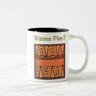 Taza Bicolor ¿Quieres Jugar? Backgammon Mugs