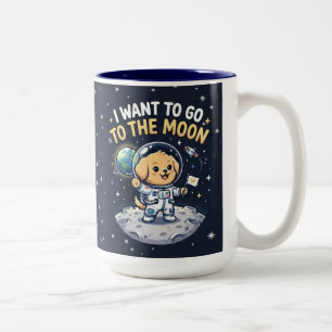 Taza Bicolor Quiero Ir A La Luna Perro Callejero K-Pop
