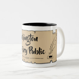 Taza Bicolor Quill de plumas de desplazamiento público del nota