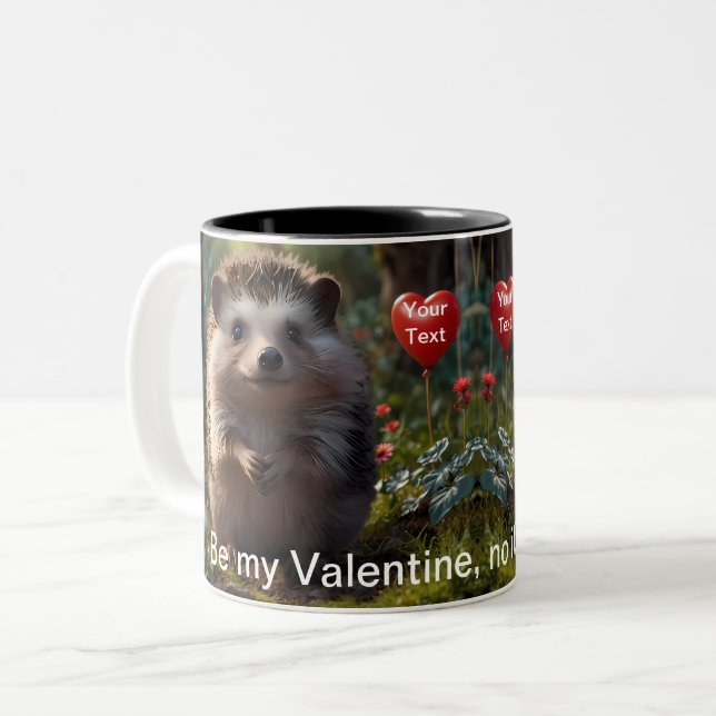 Taza Bicolor Quill You Be My Valentine (Anverso izquierdo)