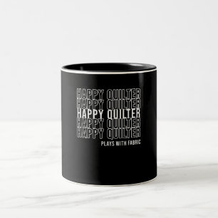 Taza Bicolor Quilters De Citas De Citas De Cables Graciosas Jue