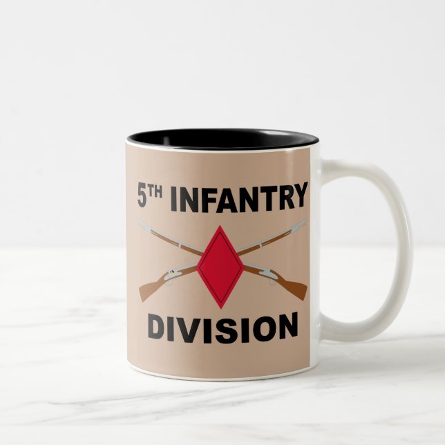 Taza Bicolor Quinta División de Infantería - Rifles cruzados -  (Derecha)