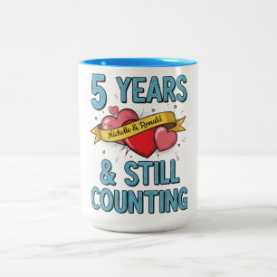 Taza Bicolor Quinto Aniversario