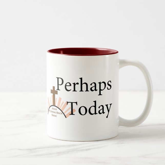 Taza Bicolor Quizás hoy - en blanco (Derecha)