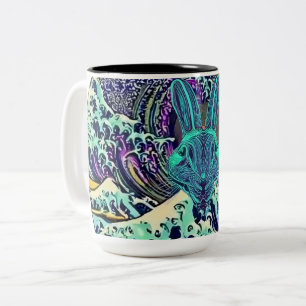 Taza Bicolor Rabbit Mug enojado