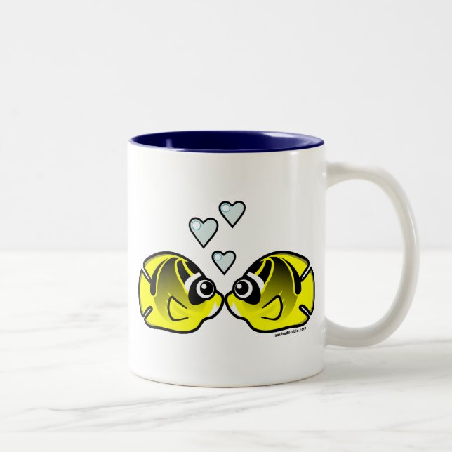 Taza Bicolor Raccoon Butterflyfish Love (Derecha)