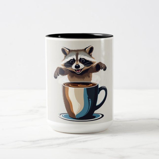 Taza Bicolor Raccoon Coffee Mug (Centro)