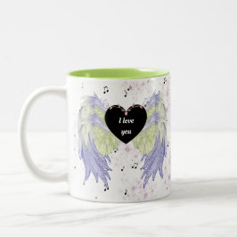 Taza Bicolor Rainbow angel wings