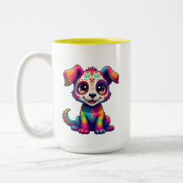 Taza Bicolor Rainbow Puppy Mug