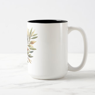 Taza Bicolor Rama De Olivo