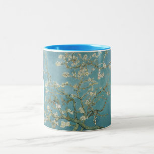 Taza Bicolor Ramas de Vincent van Gogh del árbol de almendra