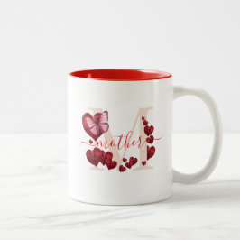 Taza Bicolor Ramo de hojas en forma de corazón de mariposa para