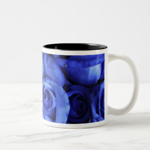 Taza Bicolor Ramos de rosas frescas surtidas