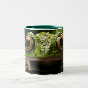 Taza Bicolor Rana adorable con diseño de rana de dibujos animad