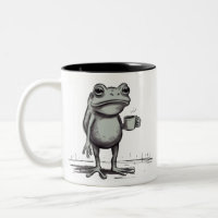 Rana bebiendo meme de café Sapo místico Amante de 