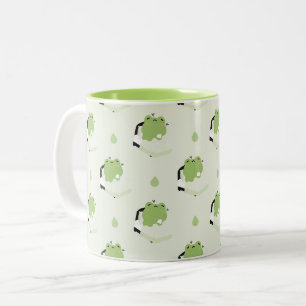 Taza Bicolor Rana Cansada Adorable
