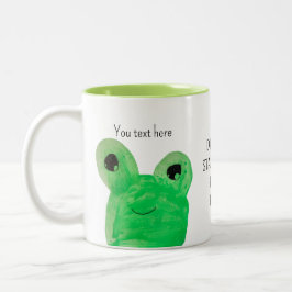 Taza Bicolor Rana dulce Sueño Gran Personalizado