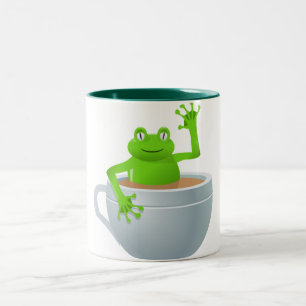 Taza Bicolor Rana en un té
