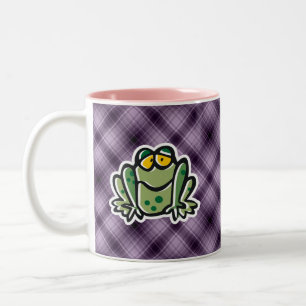 Taza Bicolor Rana linda; Púrpura