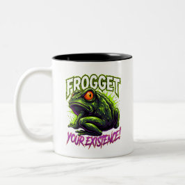 Taza Bicolor Rana Sarcástica Olvida Tu Existencia Meme Divertid