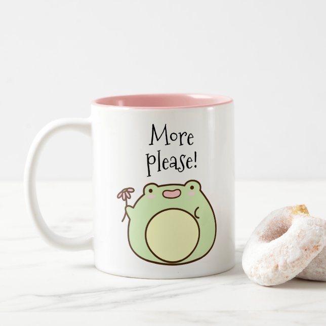 Taza Bicolor Rana verde (Con donut)