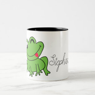 Taza Bicolor Rana verde personalizada Personalizado