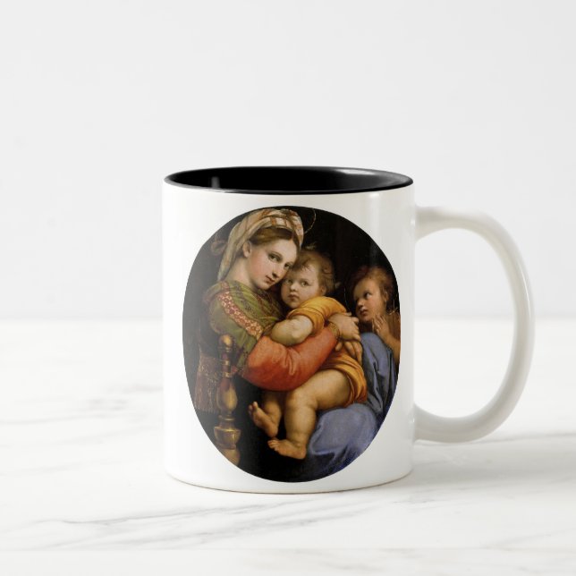 Taza Bicolor Raphael , Madonna della seggiola (Derecha)