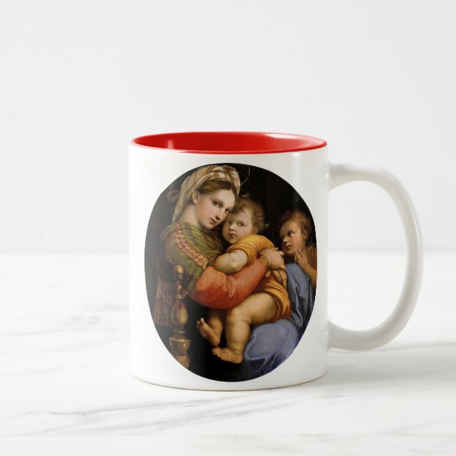 Taza Bicolor Raphael , Madonna della seggiola (Derecha)