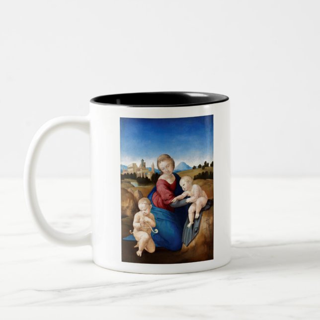 Taza Bicolor Raphael Raffaello Madonna y la Infantil Saint (Izquierda)