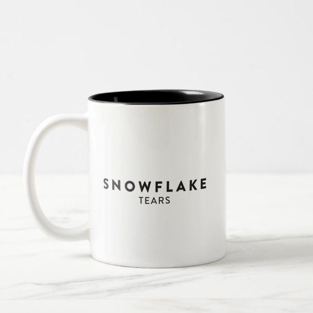 Taza Bicolor Rasgones del copo de nieve (Izquierda)