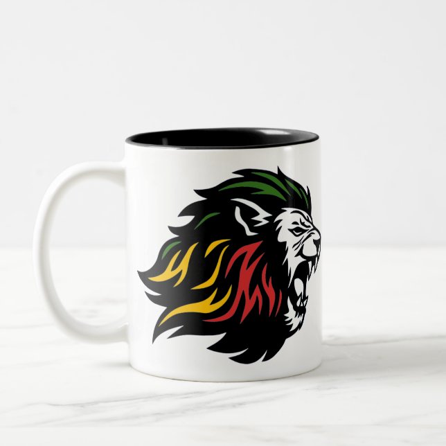 Taza Bicolor Rasta Lion (Izquierda)
