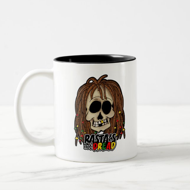 TAZA BICOLOR ¡RASTA' S NOT DREAD! REGGAE (Izquierda)