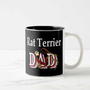Taza Bicolor Rat Terrier Dad Mug