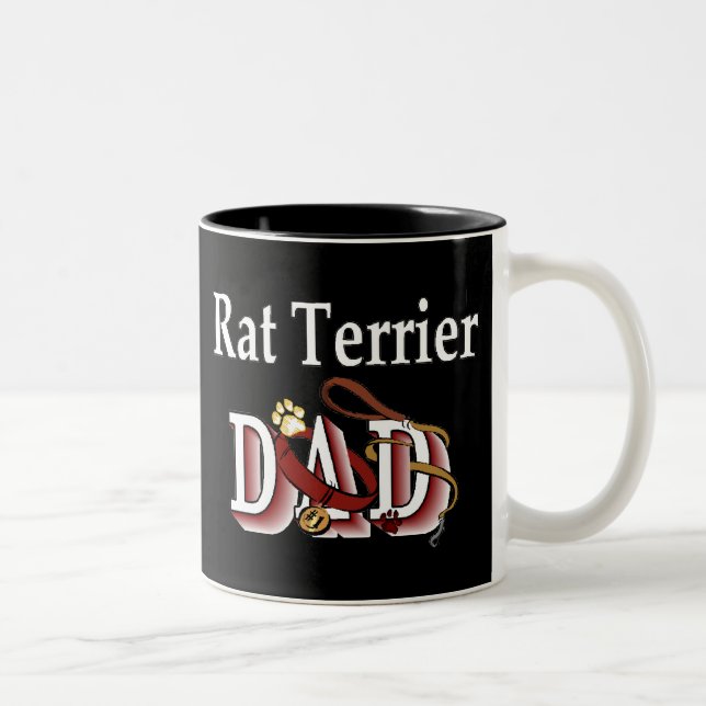 Taza Bicolor Rat Terrier Dad Mug (Derecha)