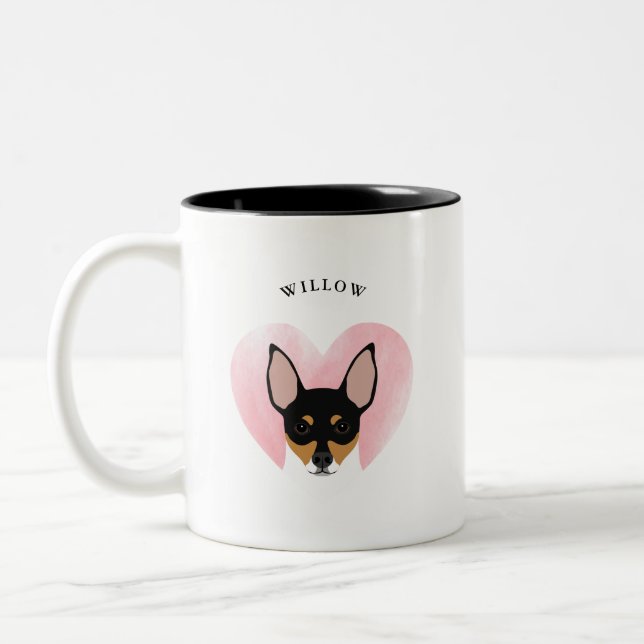 Taza Bicolor Rat Terrier Mugs (Izquierda)