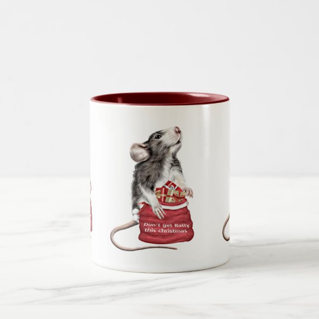 Taza Bicolor Rata de Navidades festivos (Centro)