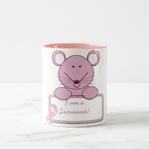 Taza Bicolor Ratón rosado de la cinta del KRW - superviviente