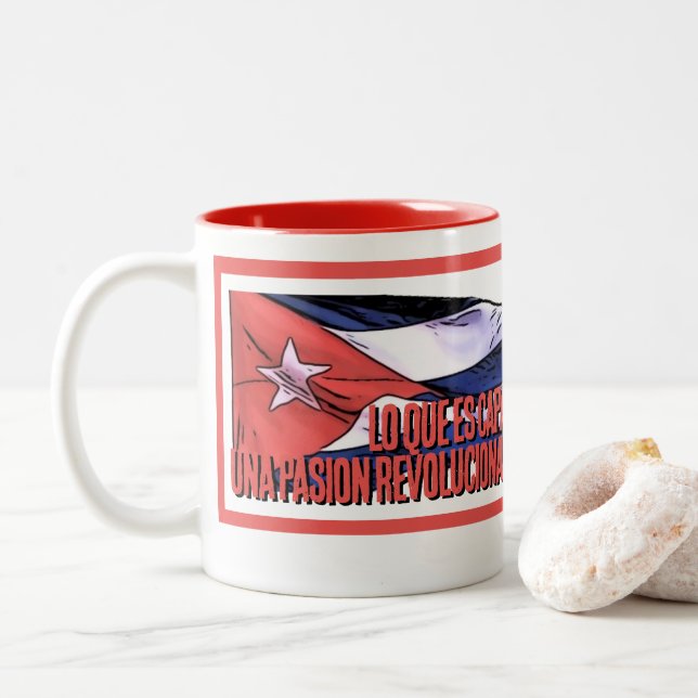 Taza Bicolor Raúl Castro (Con donut)