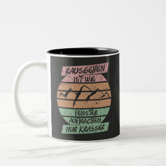 Taza Bicolor Rausgehen ist krasser, Sonnenuntergang, Berge The