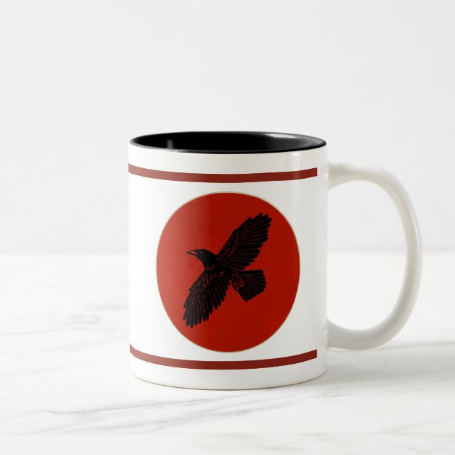 Taza Bicolor Raven en rojo (Derecha)